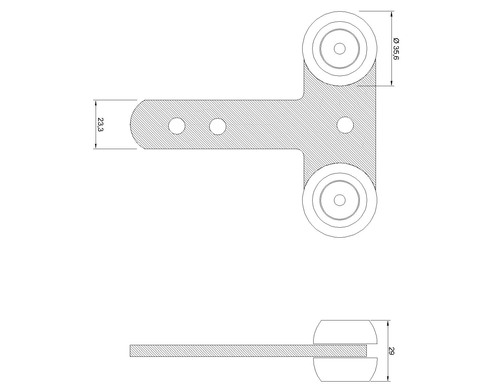 2 Tires Roller 29mm specs